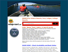 Tablet Screenshot of cottage-resort.com